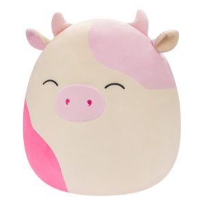 20-Inch Caedyn the Cream Cow with Pink Spots